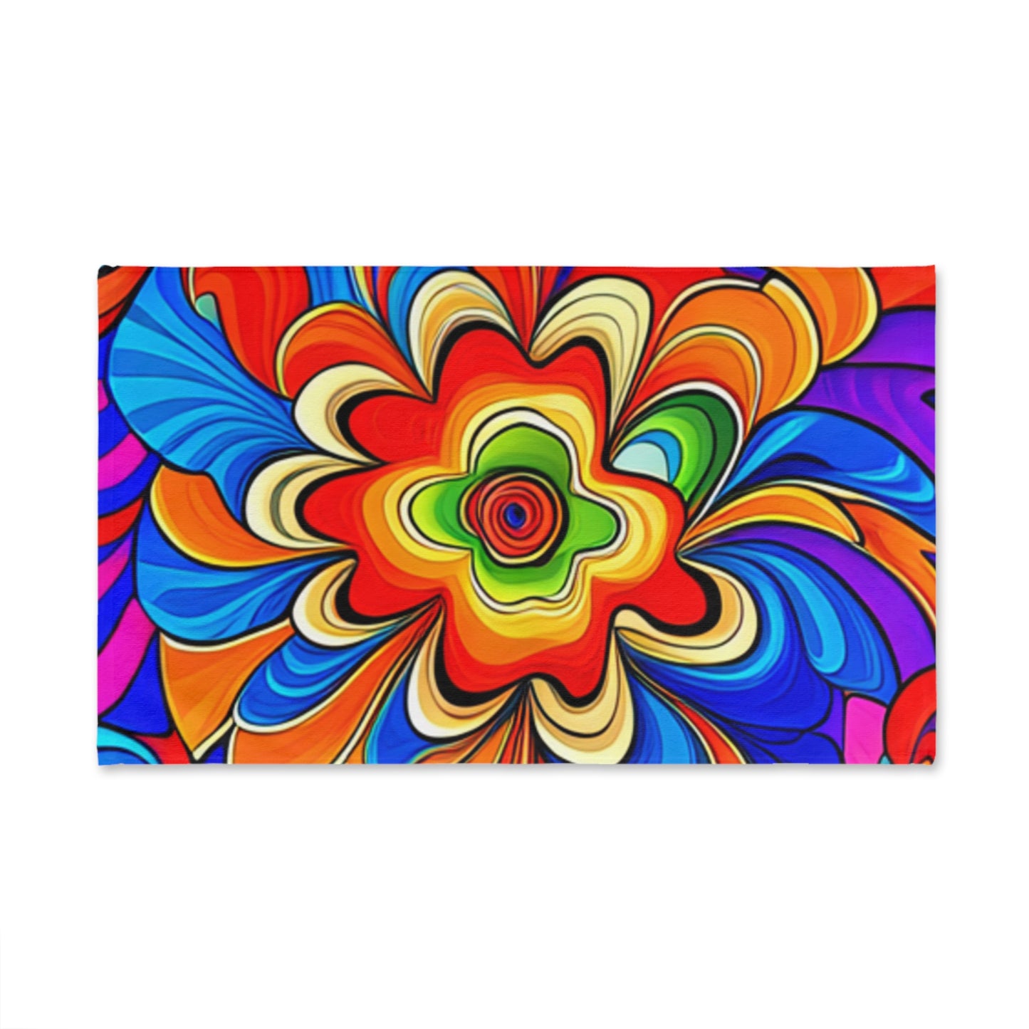 🌈 Psychedelic 60s Hand Towel