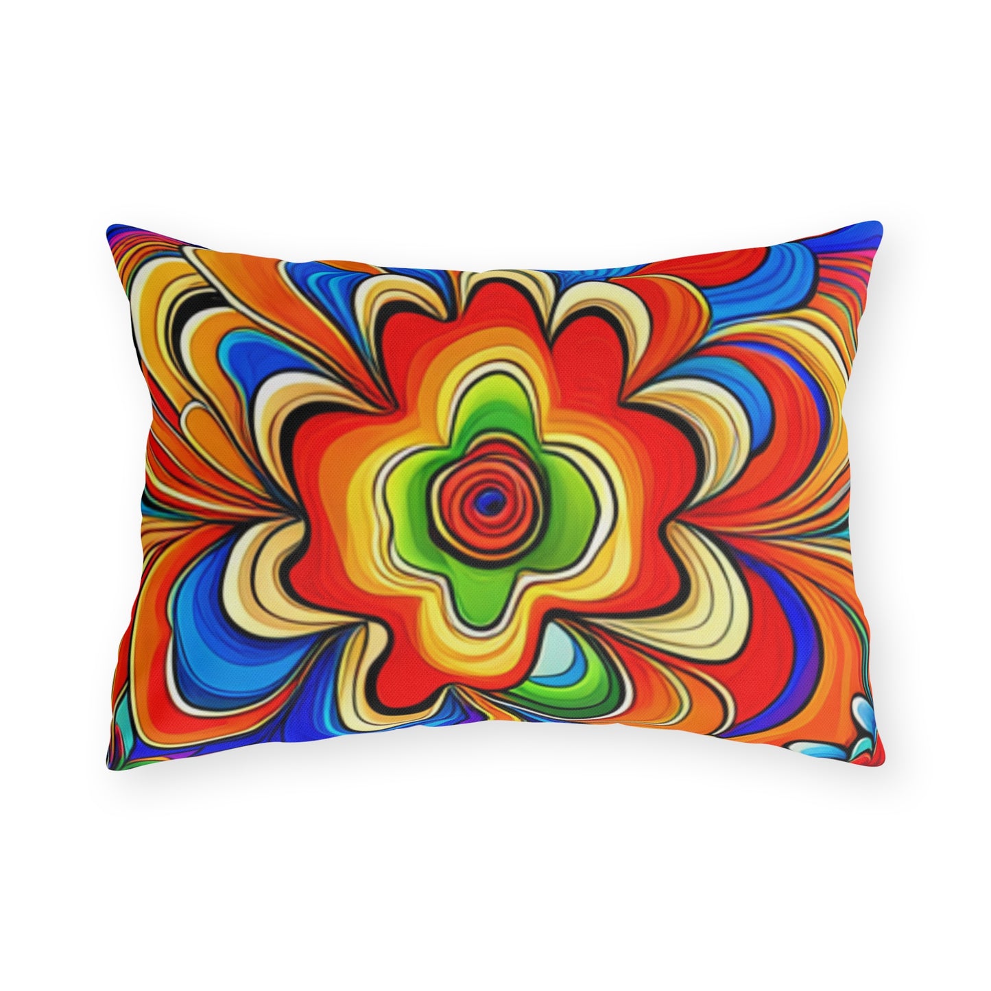 Psychedelic 60s Outdoor Pillow -- Groovy Comfort for any Space