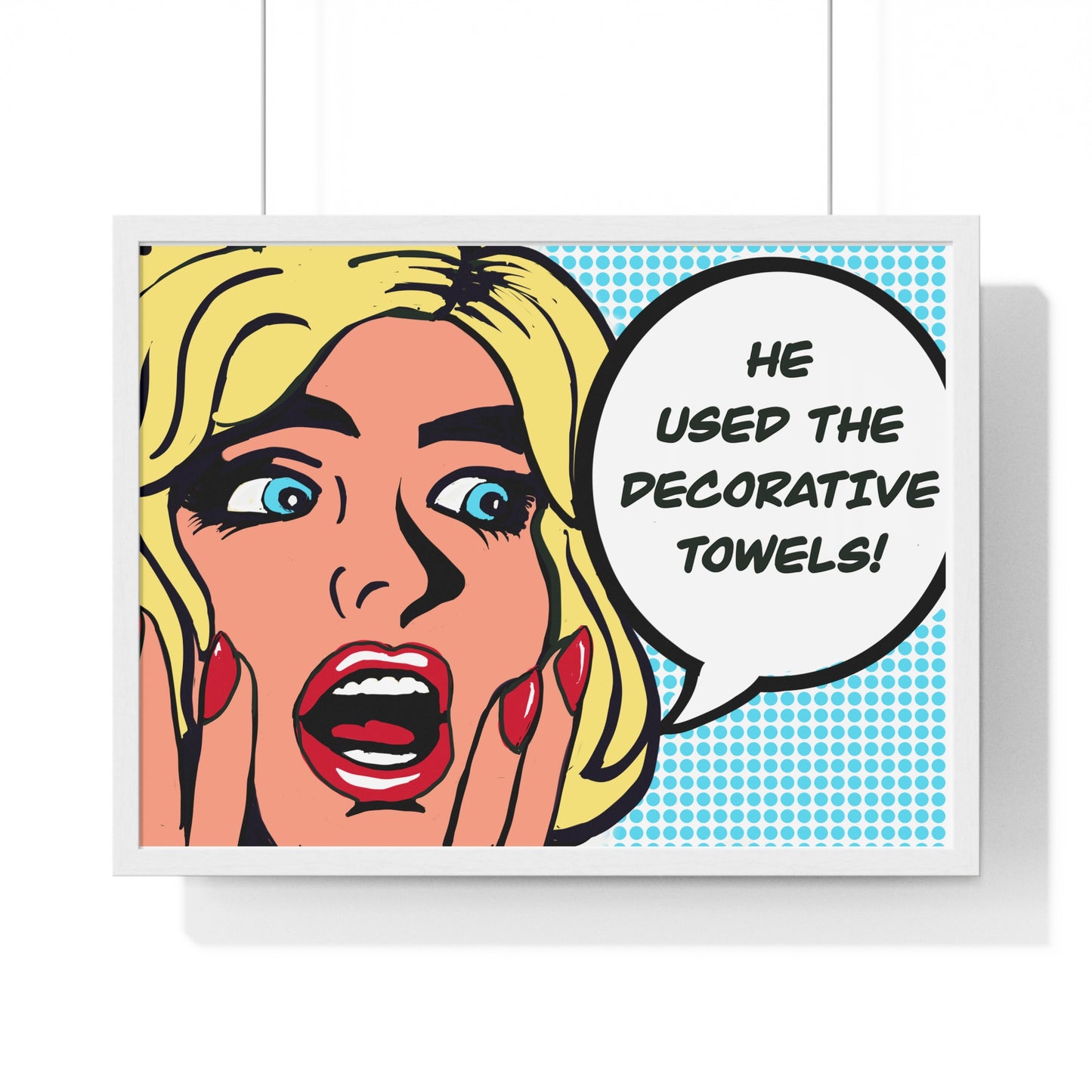 Pop Art Sassy Series Potty Humor Decorative Towels Horizontal Framed Poster