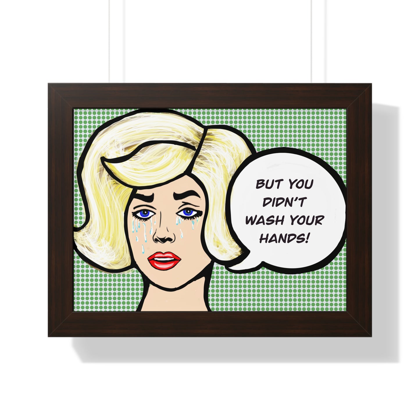 Pop Art Sassy Series Potty Humor Tattle Tale Woman Framed Horizontal Poster