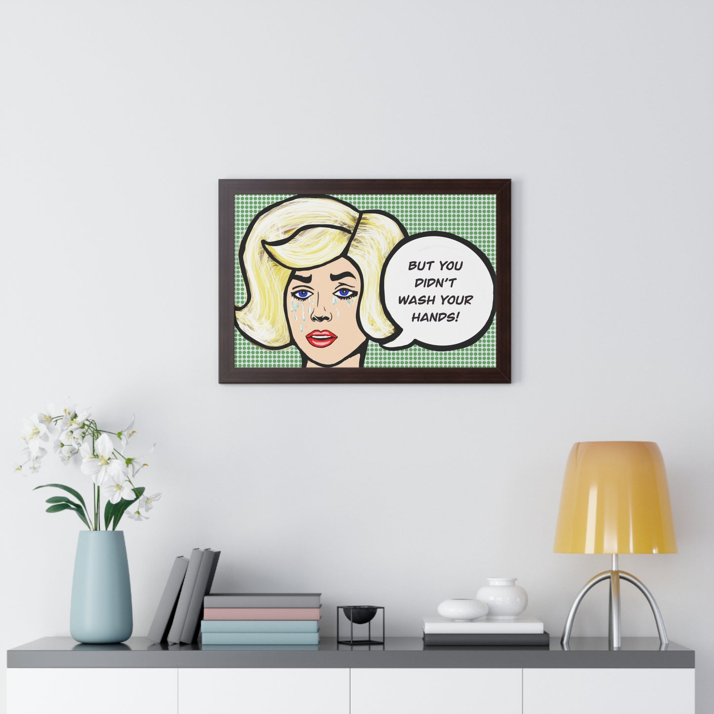 Pop Art Sassy Series Potty Humor Tattle Tale Woman Framed Horizontal Poster