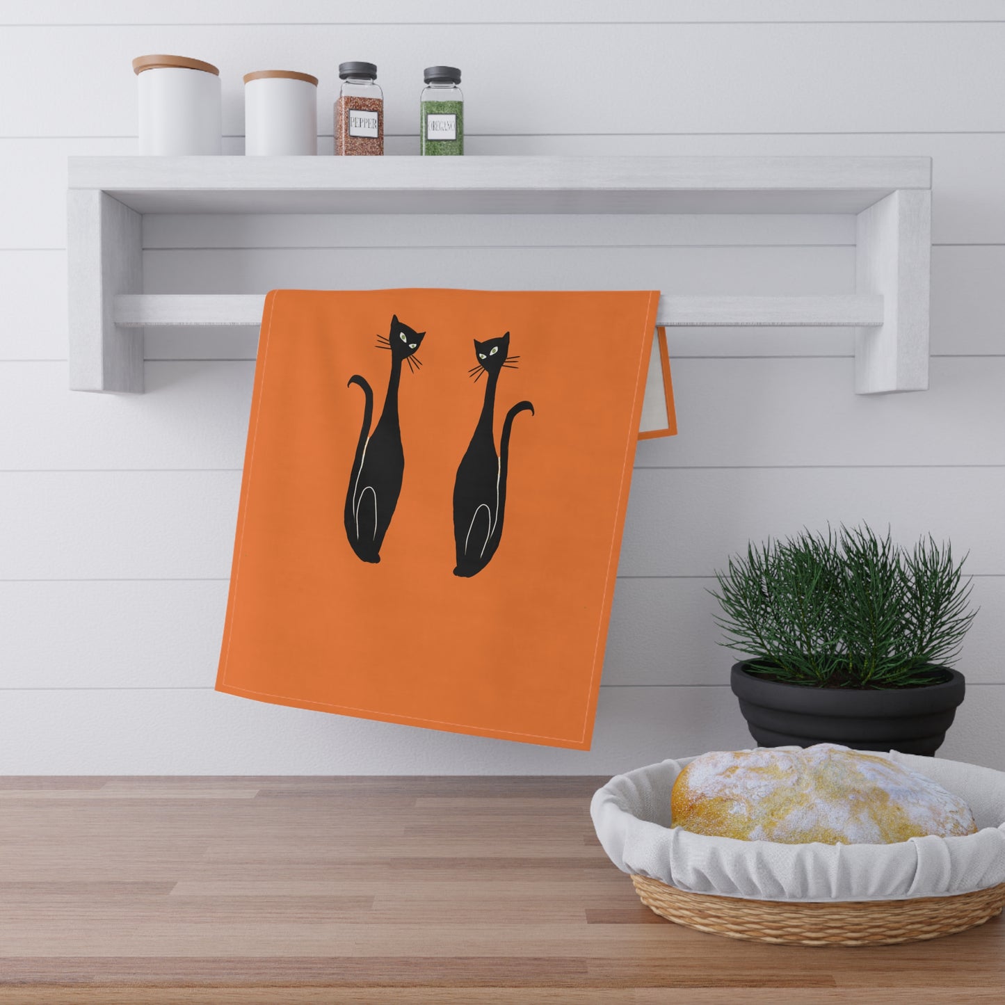Two Cool Cats Tea Towel