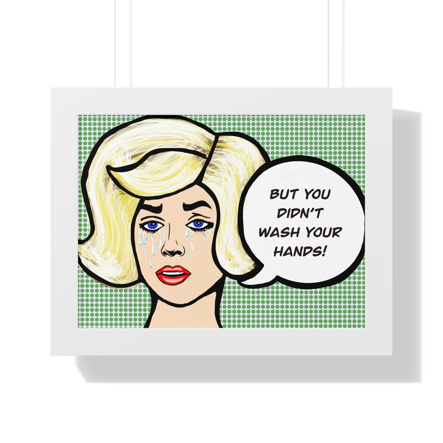 Pop Art Sassy Series Potty Humor Tattle Tale Woman Framed Horizontal Poster