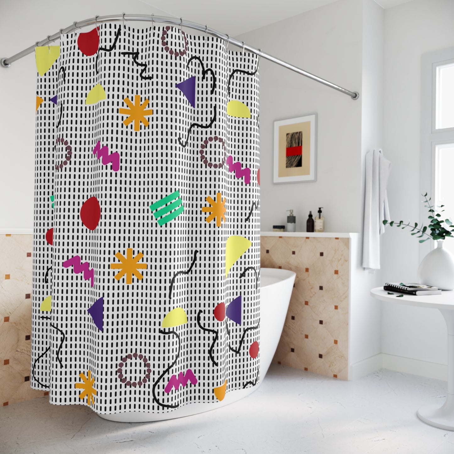 Splashback to the 90s Shower Curtain