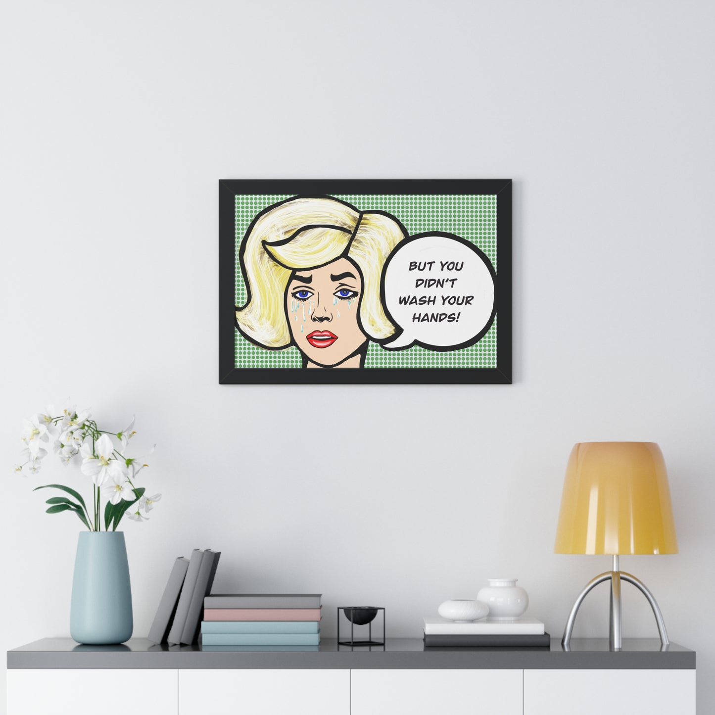 Pop Art Sassy Series Potty Humor Tattle Tale Woman Framed Horizontal Poster