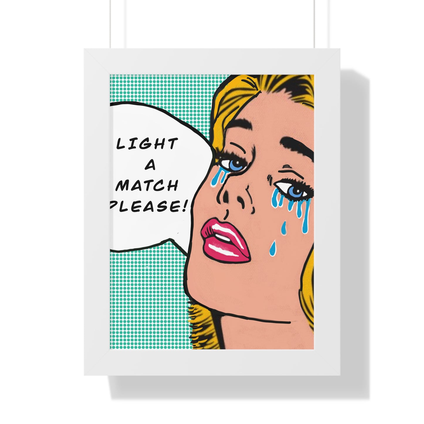 Pop Art Sassy Series Potty Humor Framed Light A Match Vertical Poster