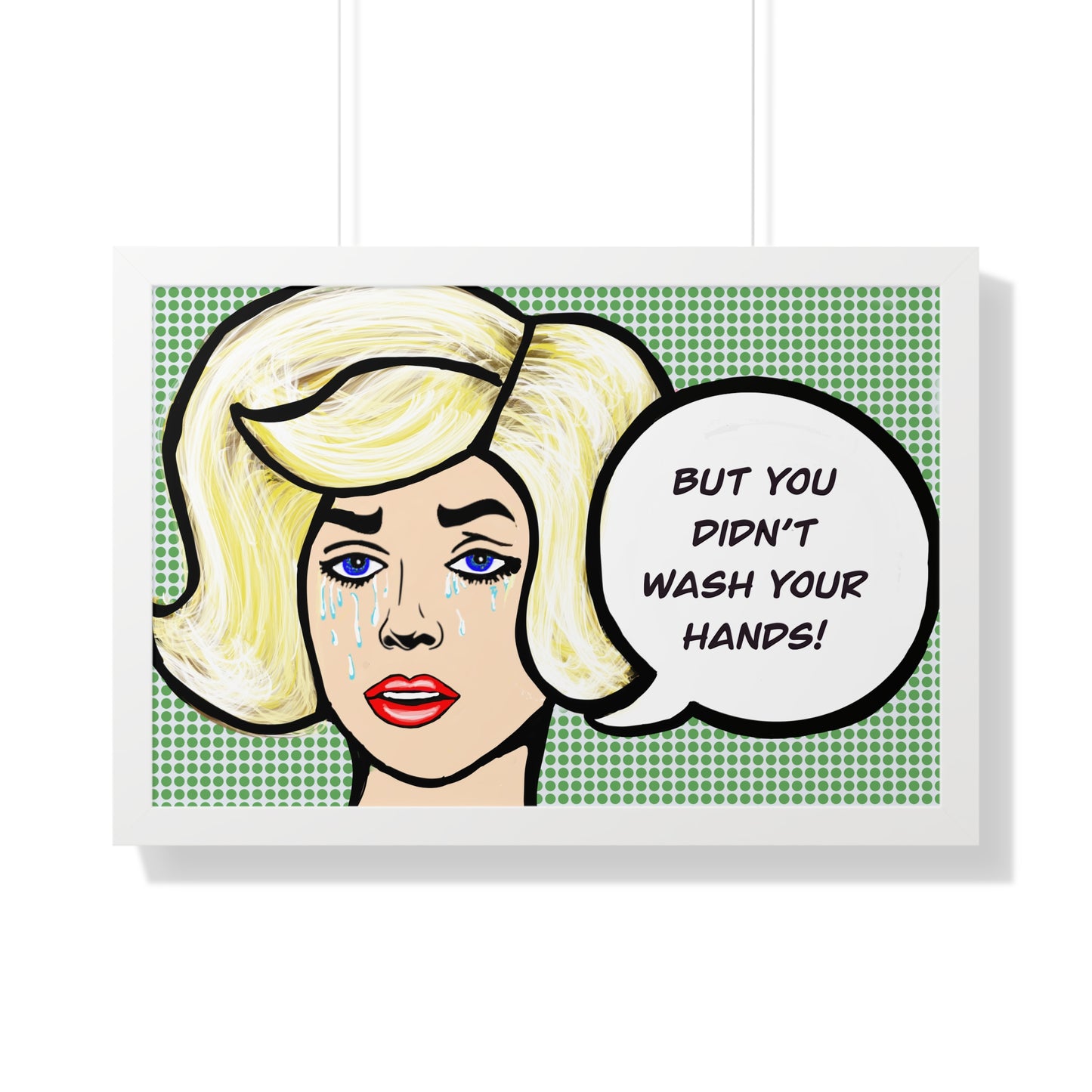 Pop Art Sassy Series Potty Humor Tattle Tale Woman Framed Horizontal Poster