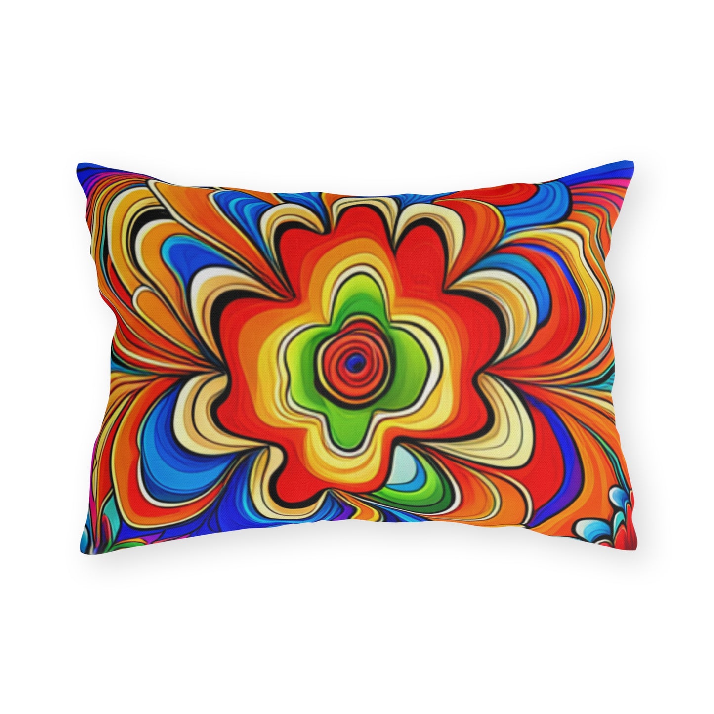Psychedelic 60s Outdoor Pillow -- Groovy Comfort for any Space