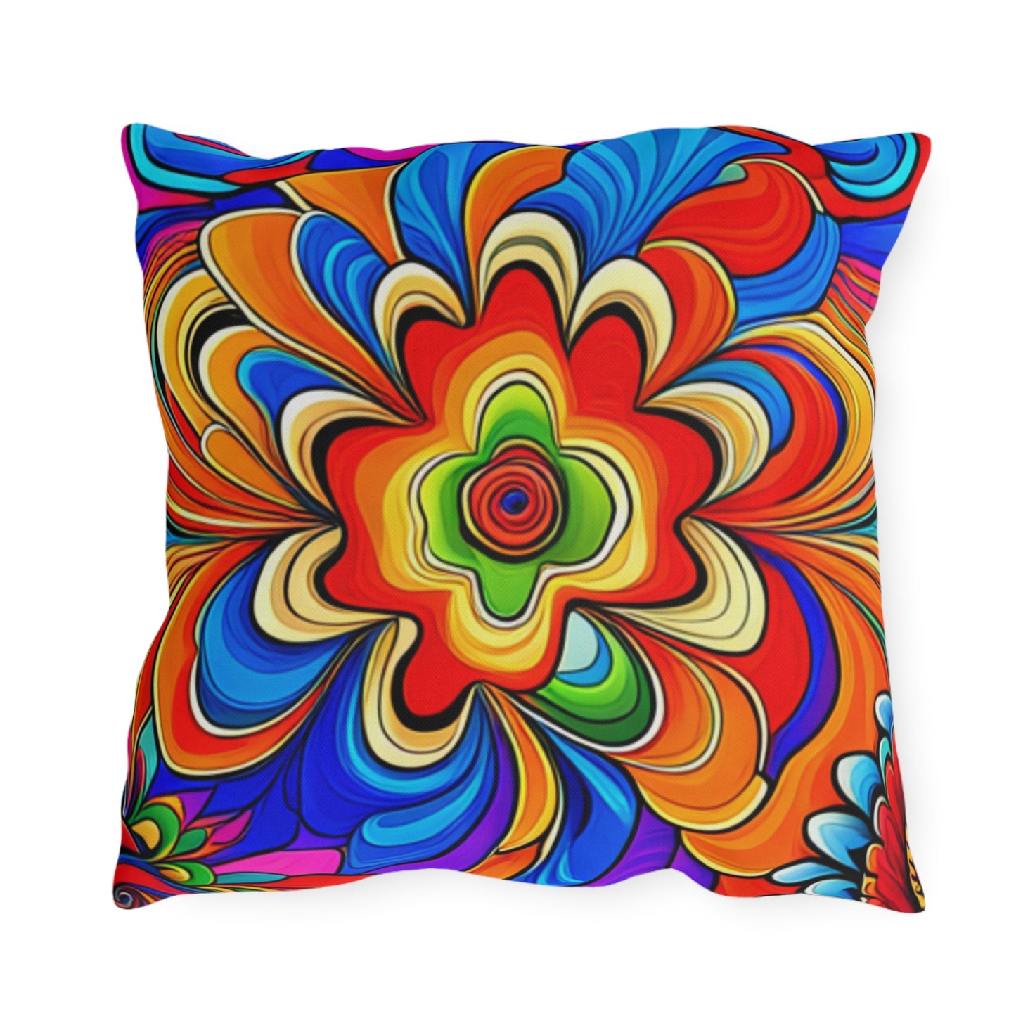 Psychedelic 60s Outdoor Pillow -- Groovy Comfort for any Space