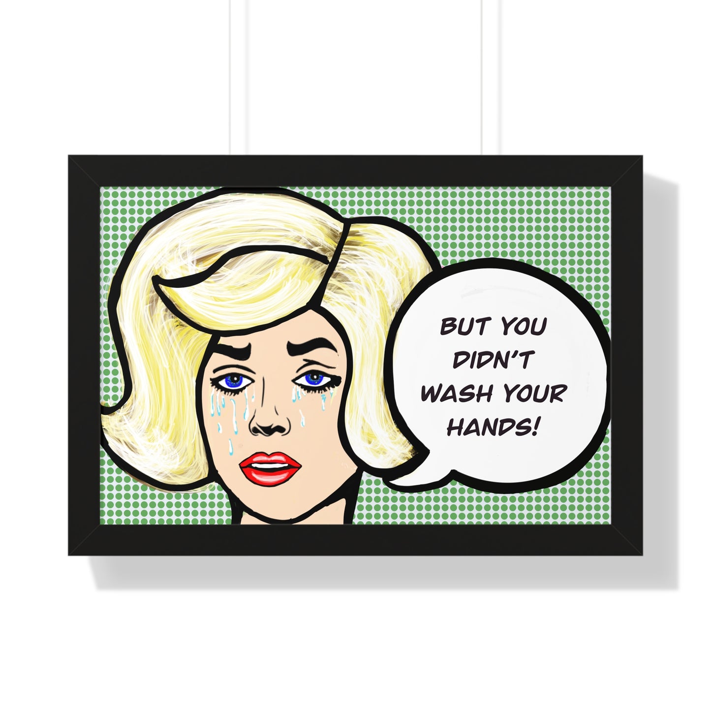 Pop Art Sassy Series Potty Humor Tattle Tale Woman Framed Horizontal Poster