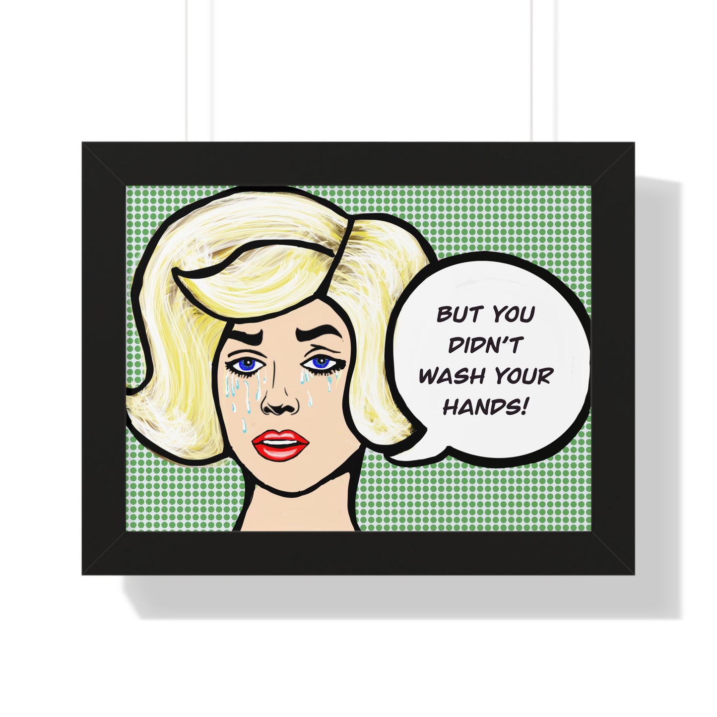 Pop Art Sassy Series Potty Humor Tattle Tale Woman Framed Horizontal Poster