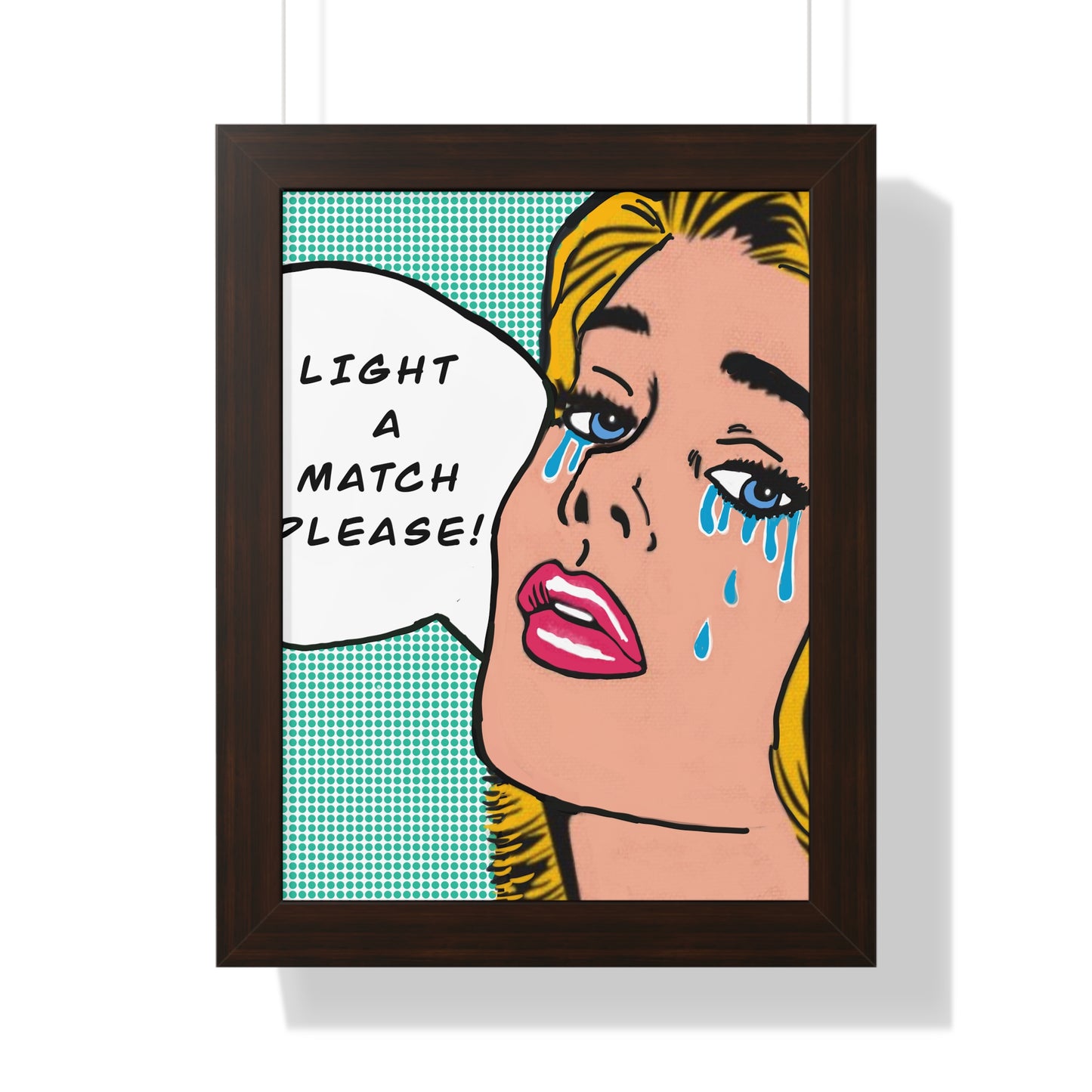 Pop Art Sassy Series Potty Humor Framed Light A Match Vertical Poster
