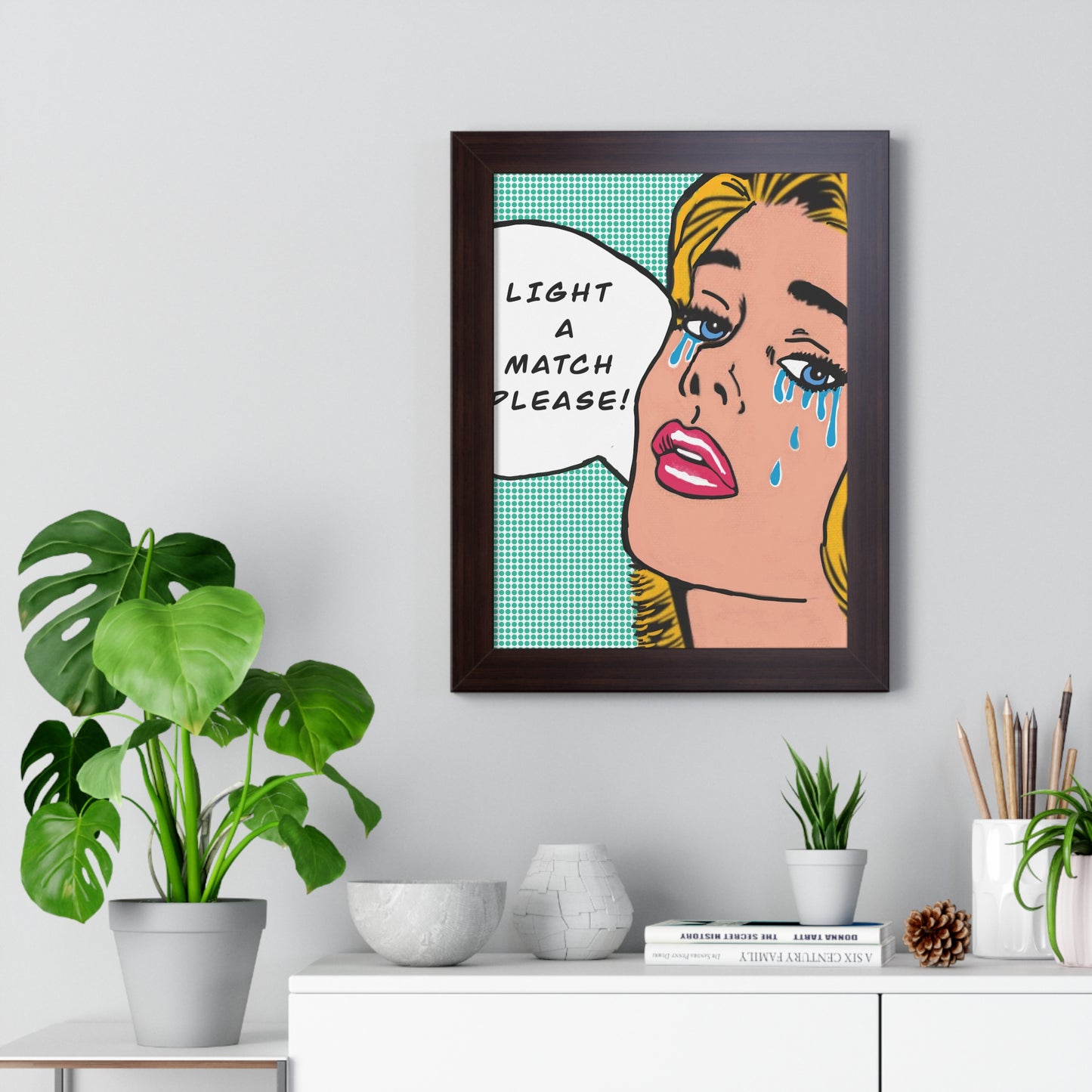 Pop Art Sassy Series Potty Humor Framed Light A Match Vertical Poster