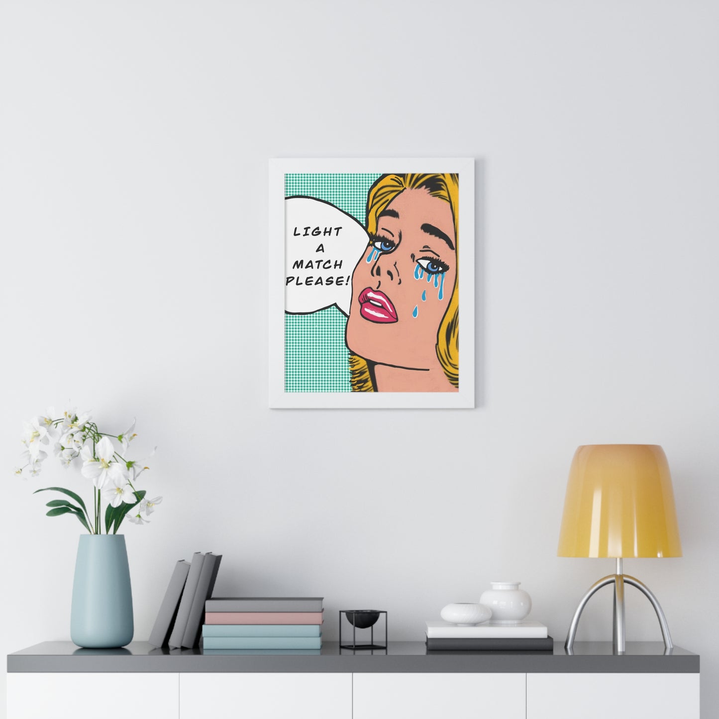 Pop Art Sassy Series Potty Humor Framed Light A Match Vertical Poster