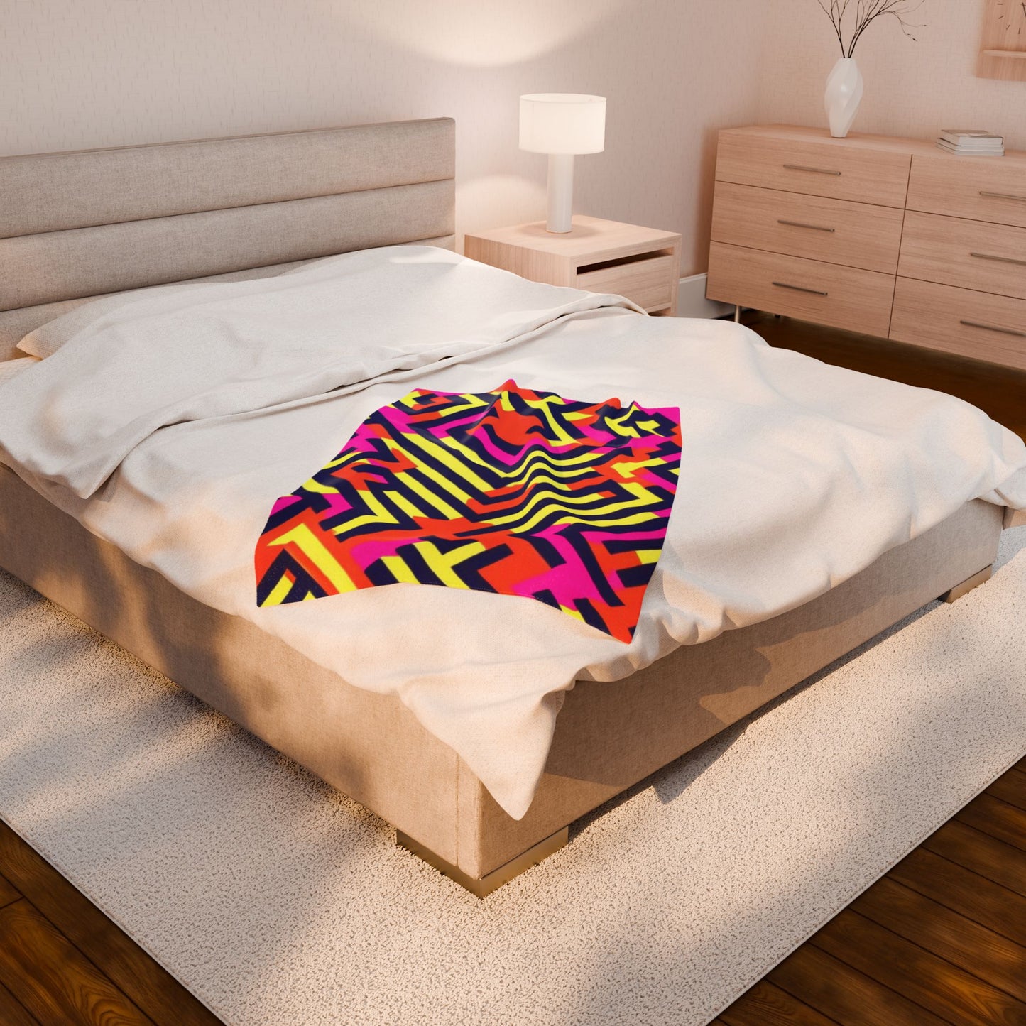 1980's Inspired Velveteen Plush Blanket
