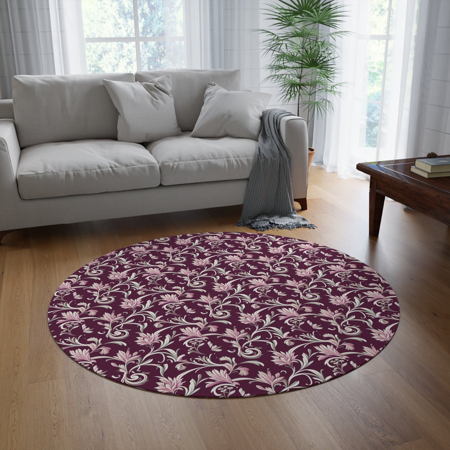 French Rococo Round Rug