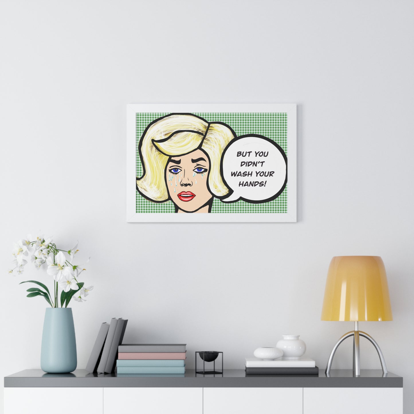 Pop Art Sassy Series Potty Humor Tattle Tale Woman Framed Horizontal Poster