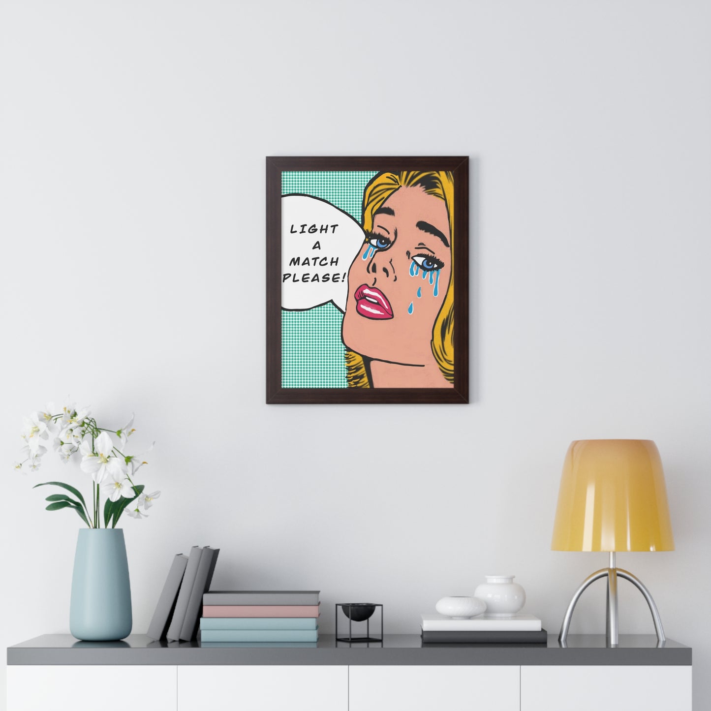 Pop Art Sassy Series Potty Humor Framed Light A Match Vertical Poster
