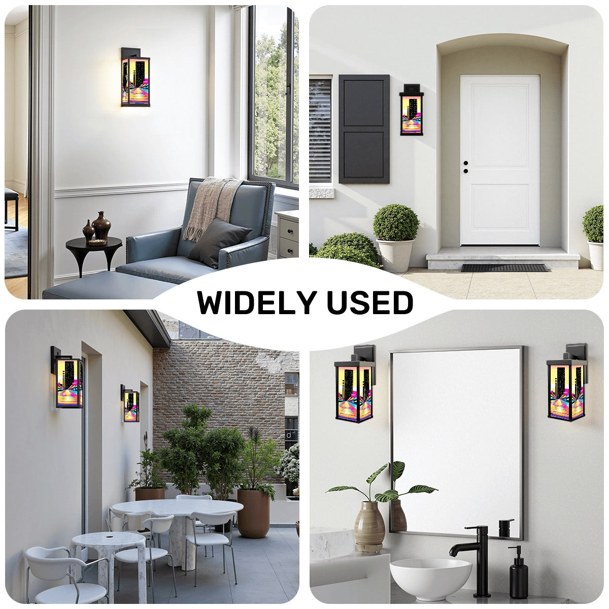 Neon Skyline Patio Wall Light