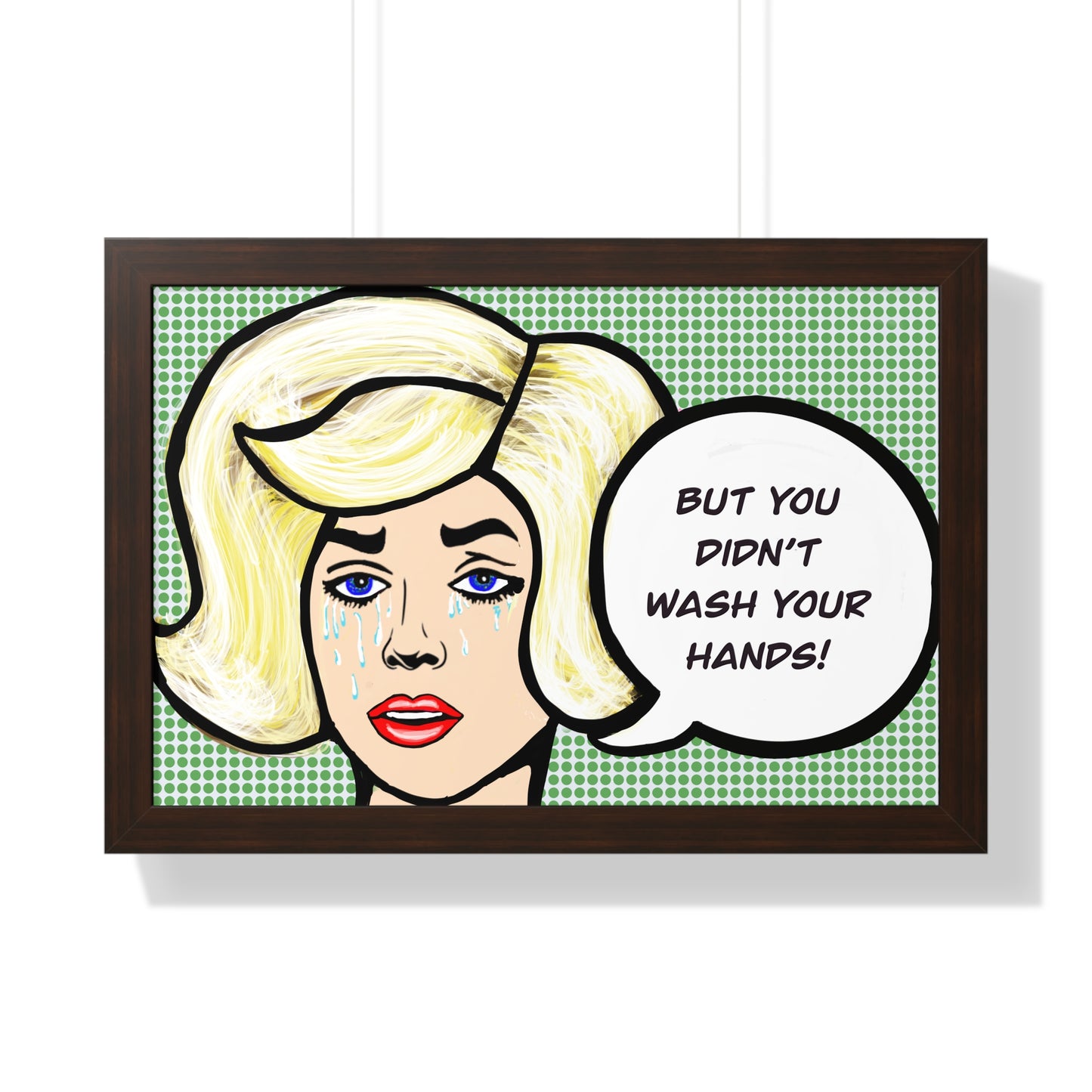 Pop Art Sassy Series Potty Humor Tattle Tale Woman Framed Horizontal Poster