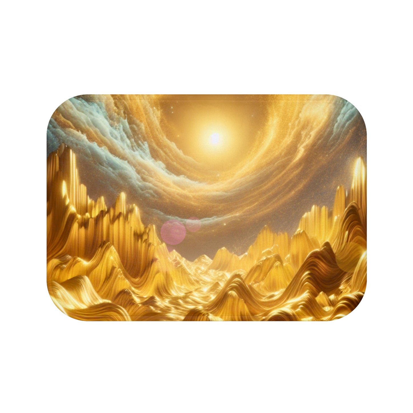 Waves of Gold Bath Mat