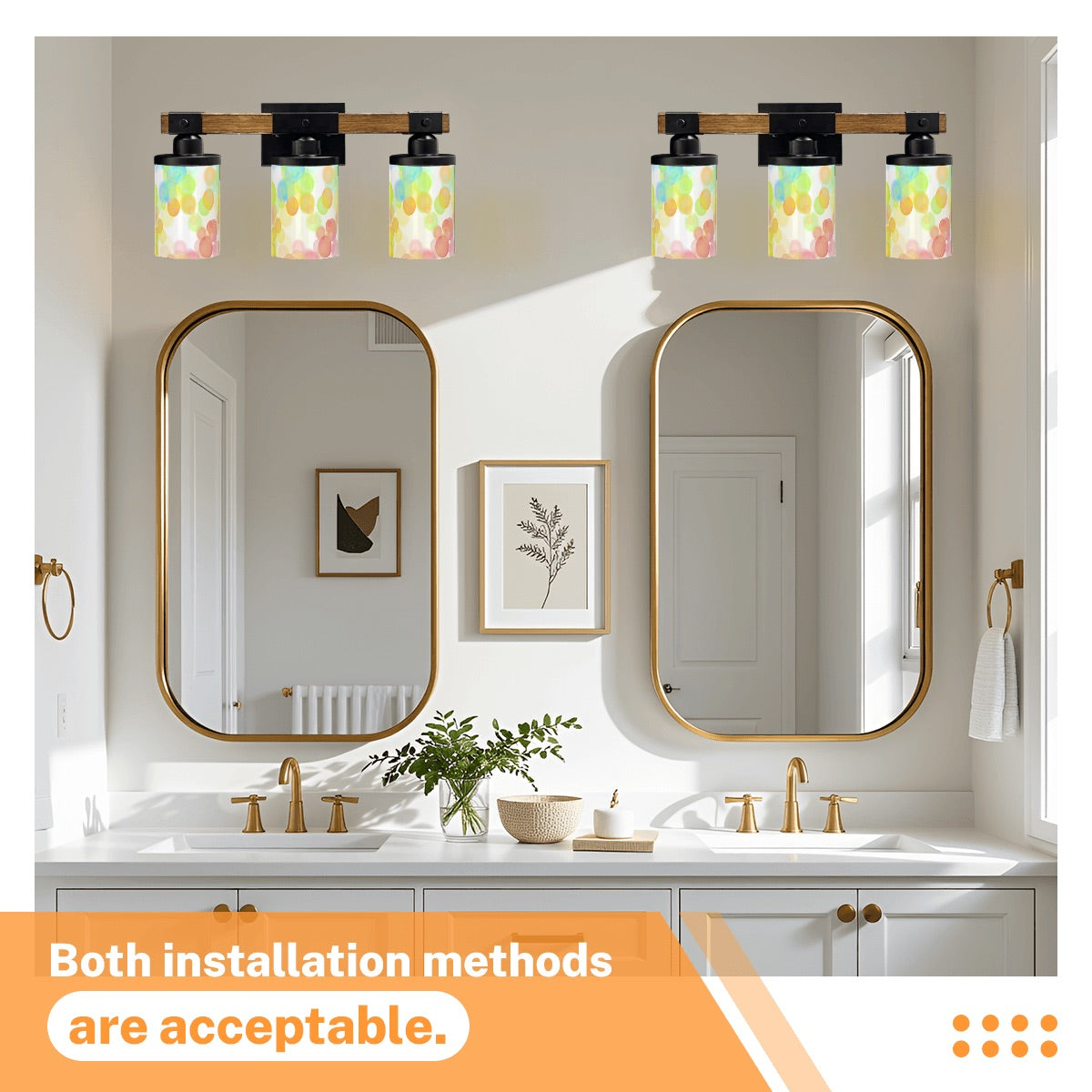 ✨ Retro Bokeh Vanity Light Fixture – Glow in Soft Focus ✨