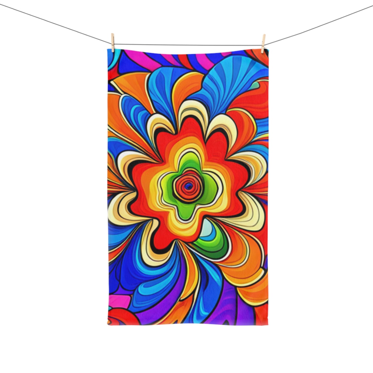 🌈 Psychedelic 60s Hand Towel