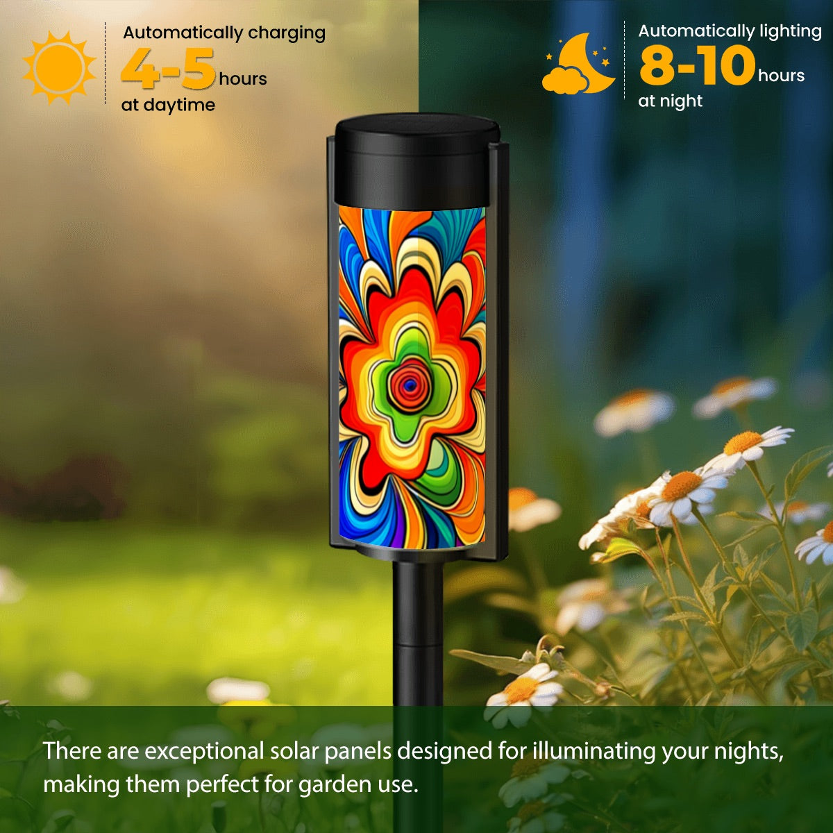 Psychedelic 60s Outdoor Solar Lights ✌️