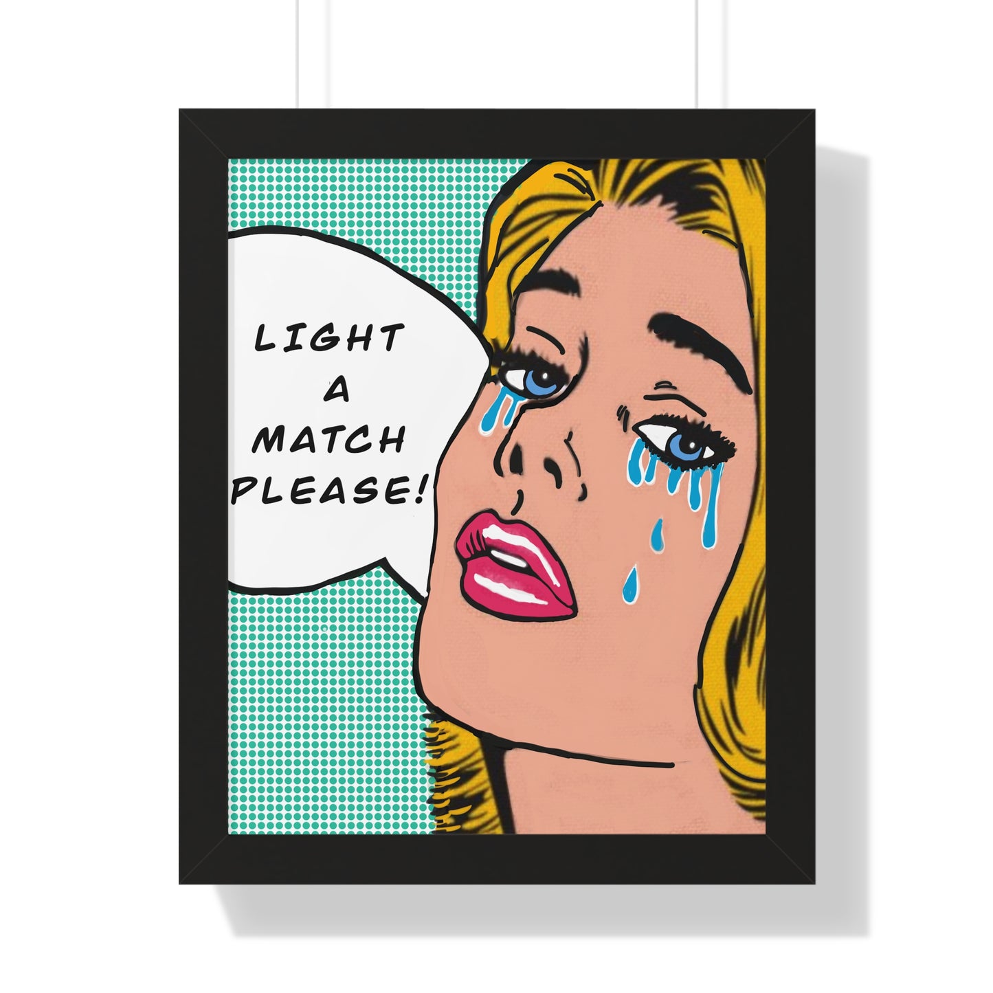 Pop Art Sassy Series Potty Humor Framed Light A Match Vertical Poster