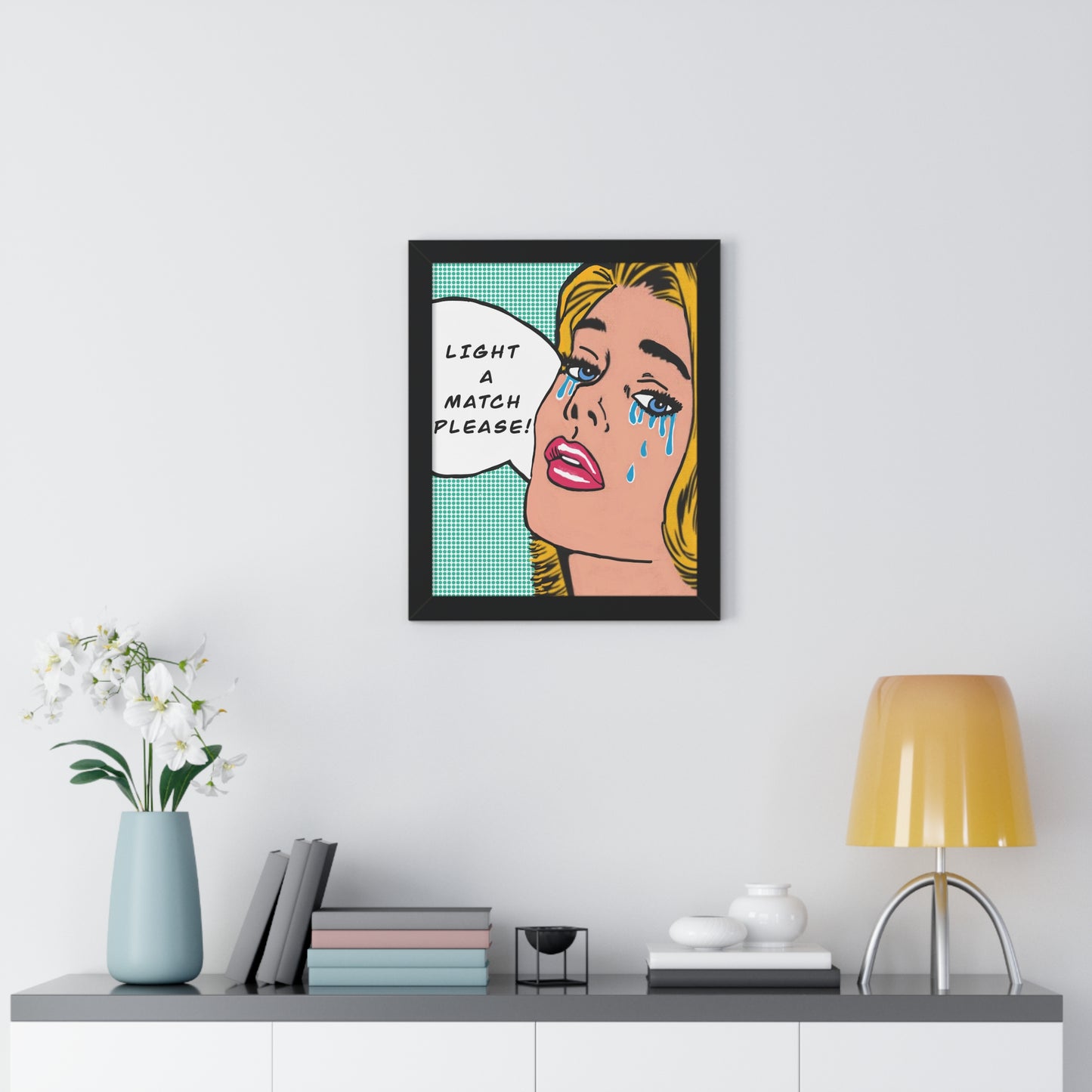 Pop Art Sassy Series Potty Humor Framed Light A Match Vertical Poster