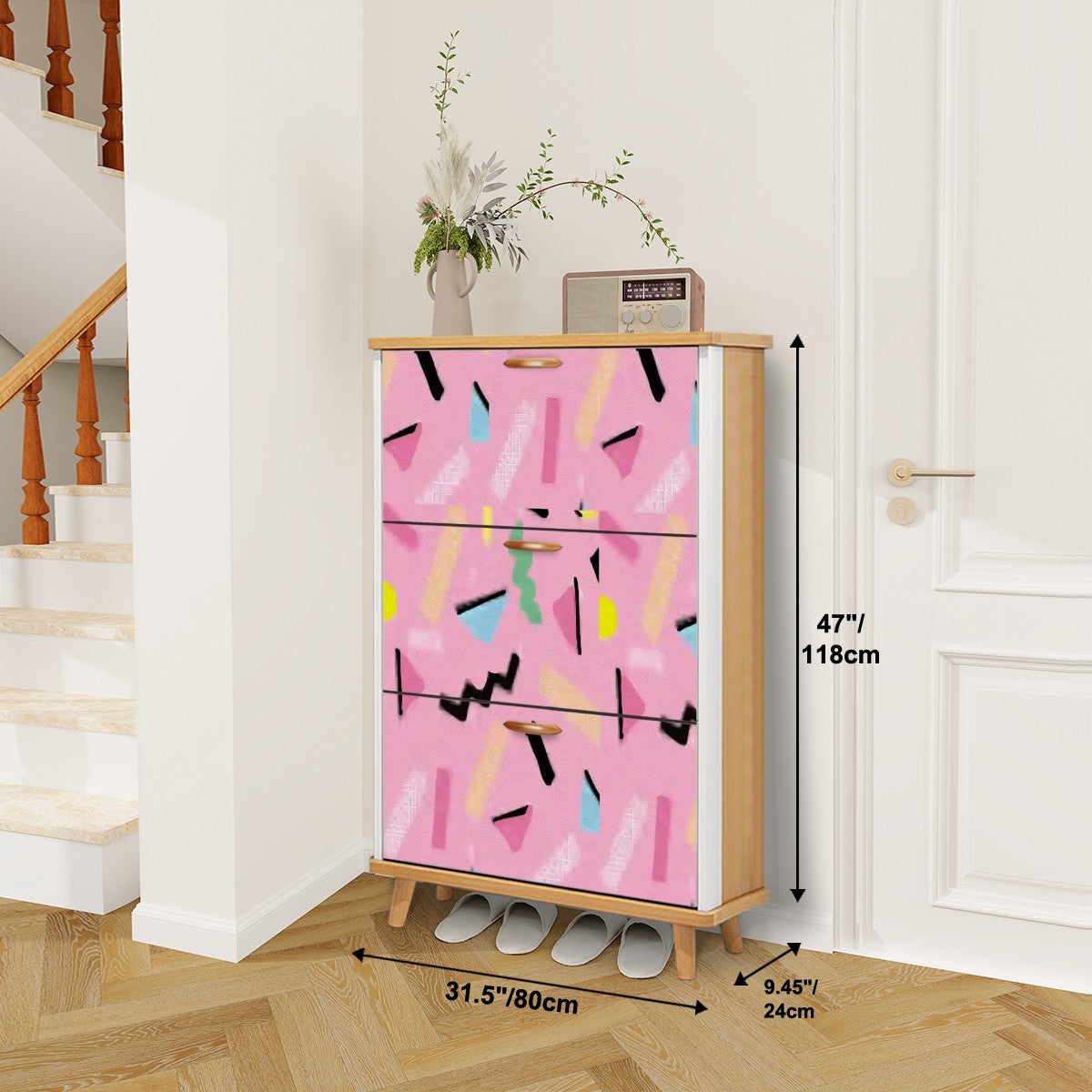 90s Saturday Morning TV Shoe Cabinet
