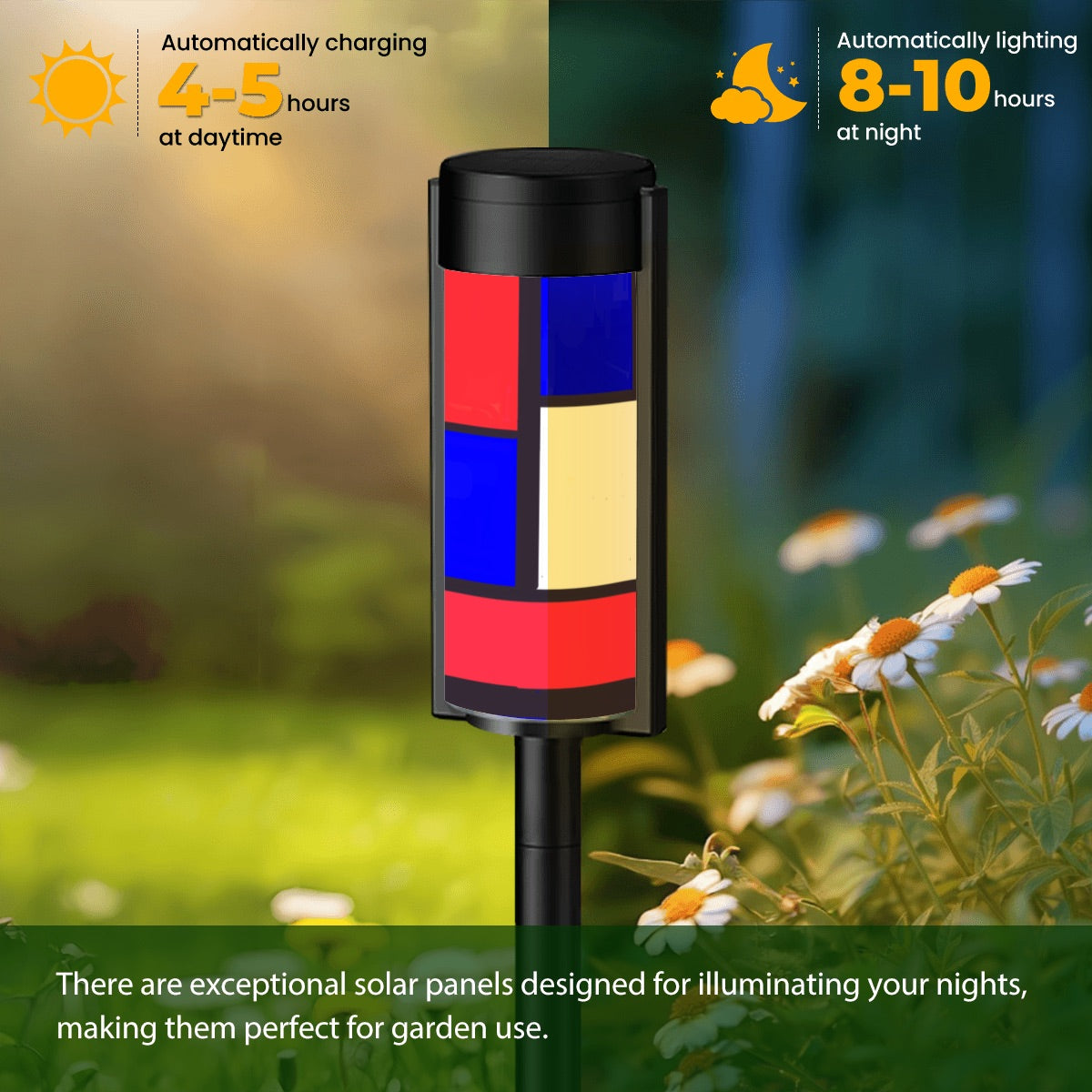 ๐ Color Block Outdoor Solar Lights โ๏ธ