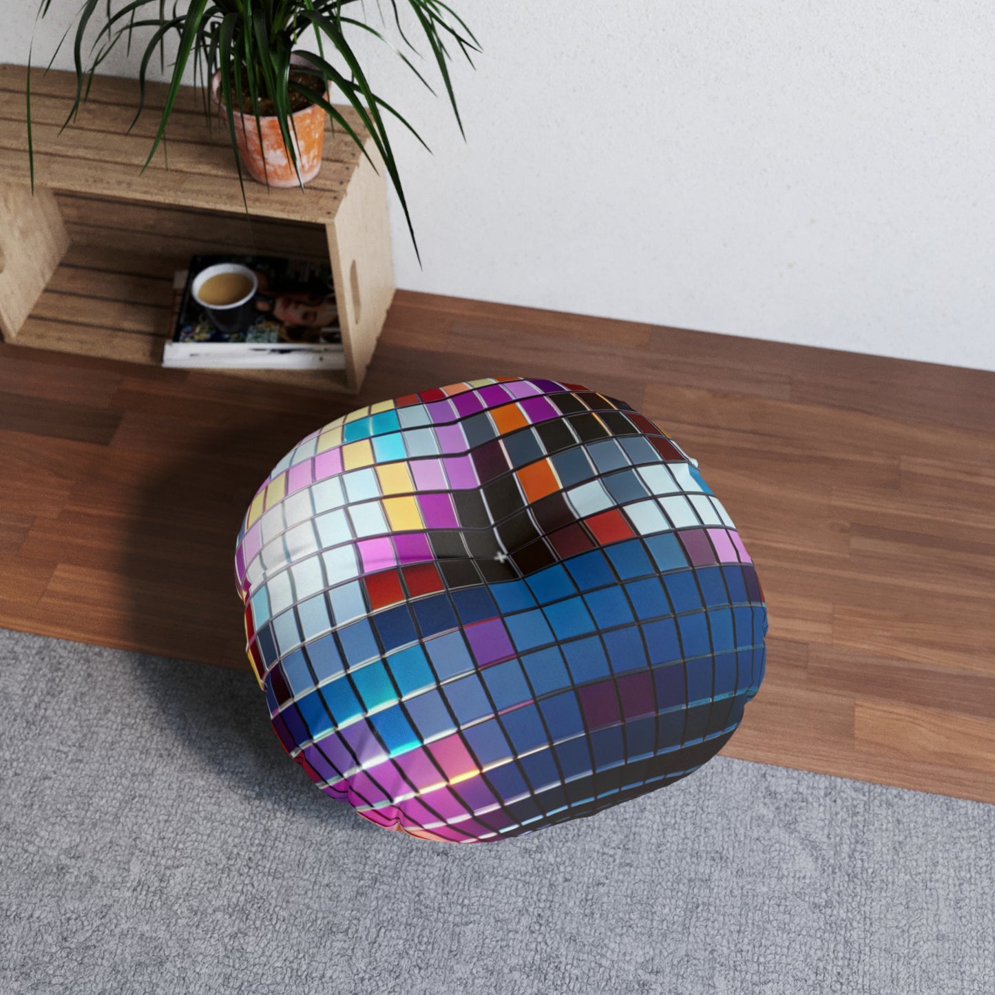 Disco Ball Tufted Floor Pillow