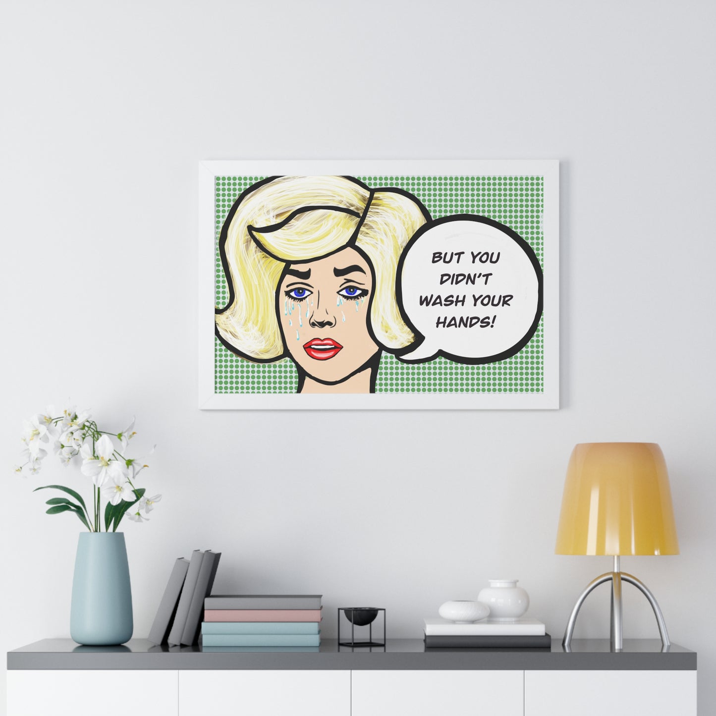 Pop Art Sassy Series Potty Humor Tattle Tale Woman Framed Horizontal Poster