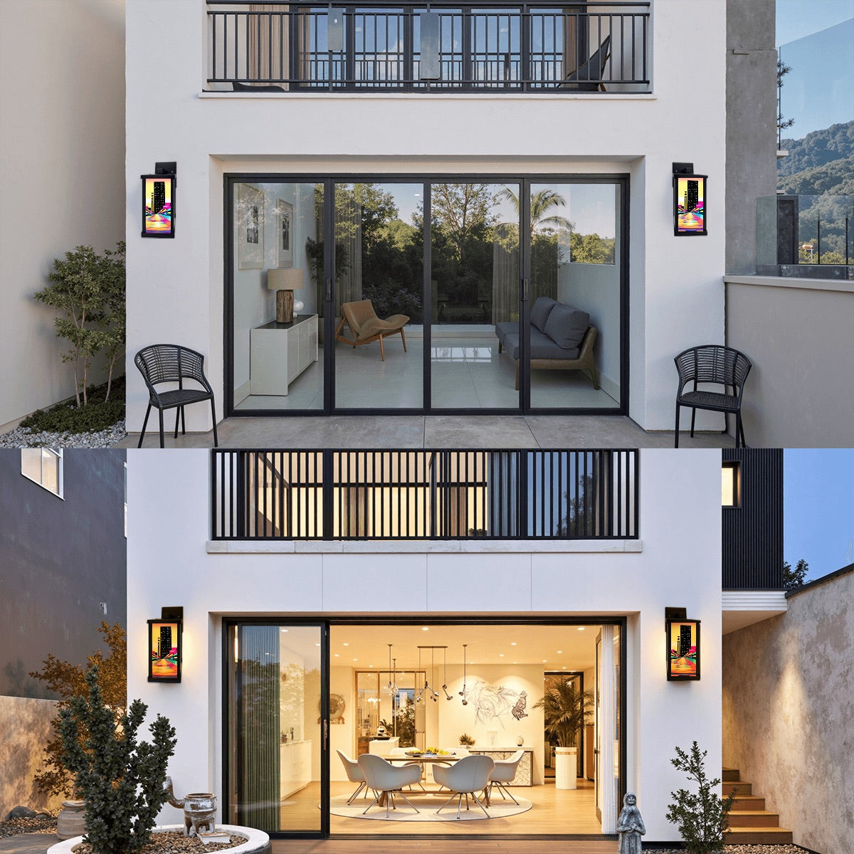 Neon Skyline Patio Wall Light