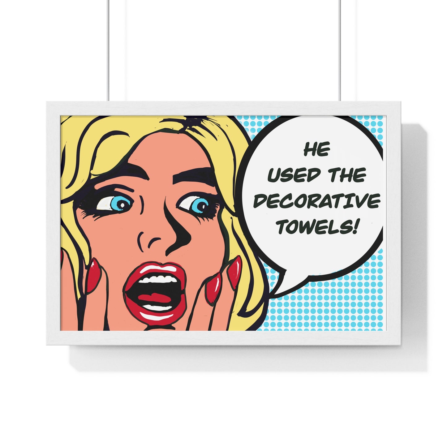 Pop Art Sassy Series Potty Humor Decorative Towels Horizontal Framed Poster