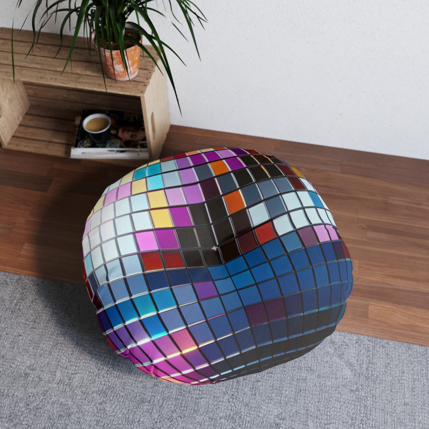 Disco Ball Tufted Floor Pillow