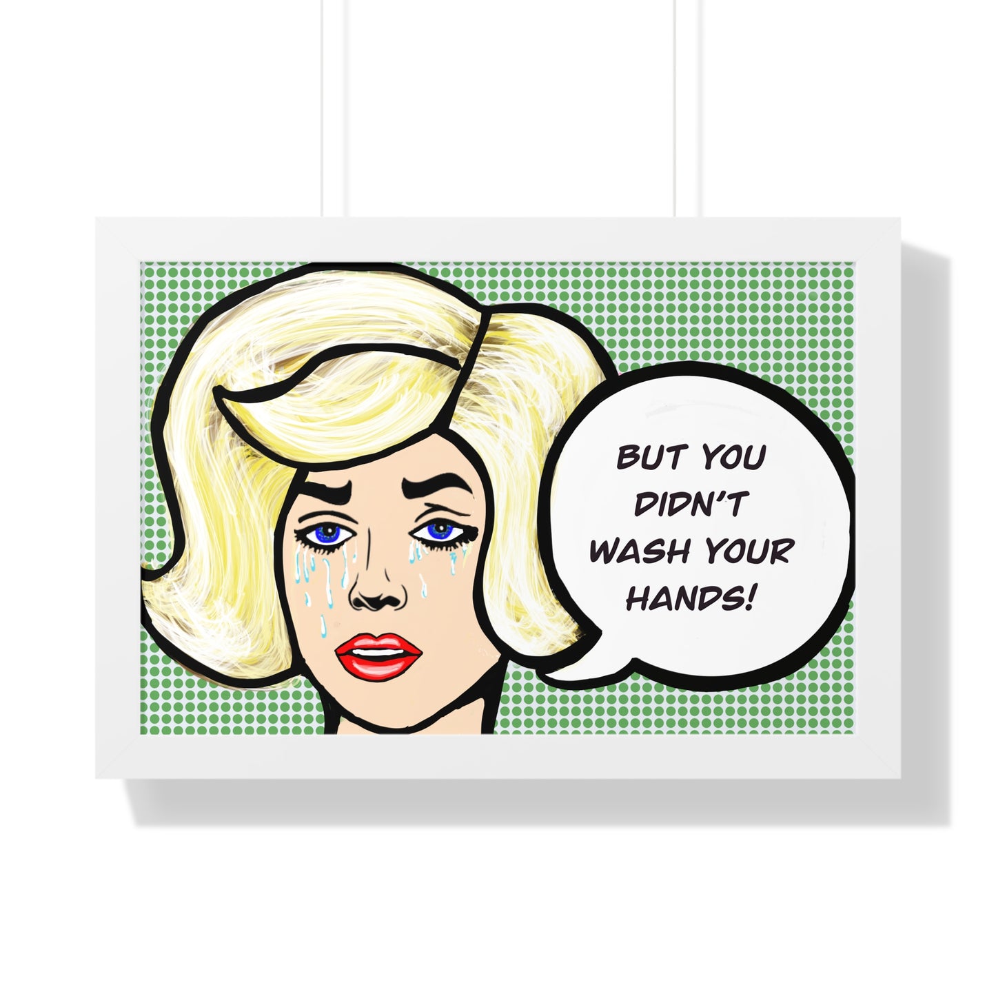 Pop Art Sassy Series Potty Humor Tattle Tale Woman Framed Horizontal Poster