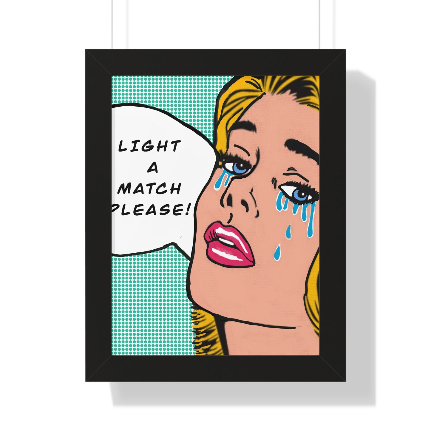 Pop Art Sassy Series Potty Humor Framed Light A Match Vertical Poster