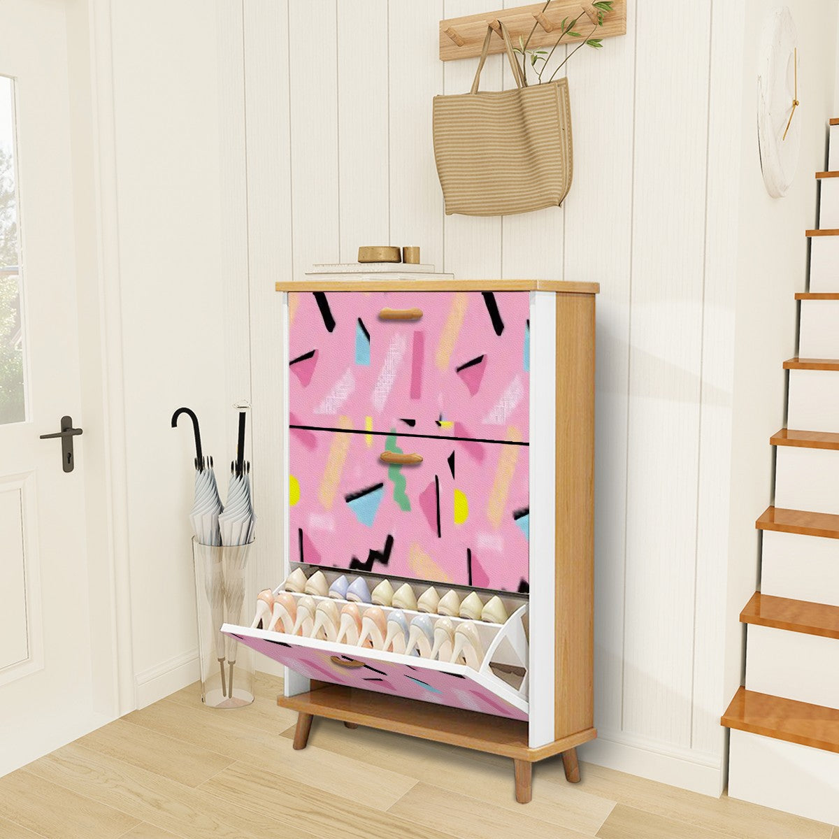 90s Saturday Morning TV Shoe Cabinet