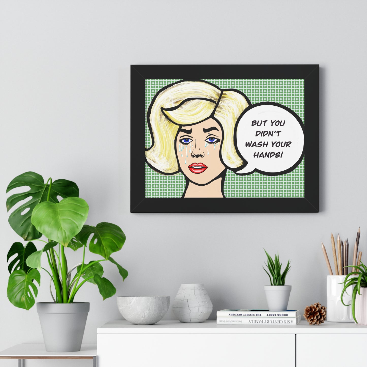 Pop Art Sassy Series Potty Humor Tattle Tale Woman Framed Horizontal Poster