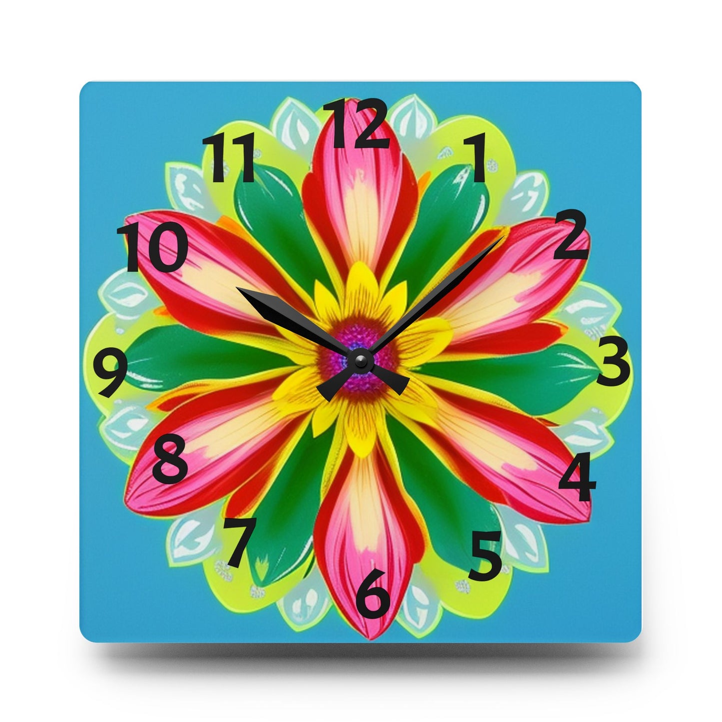 Flower Power Wall Clock
