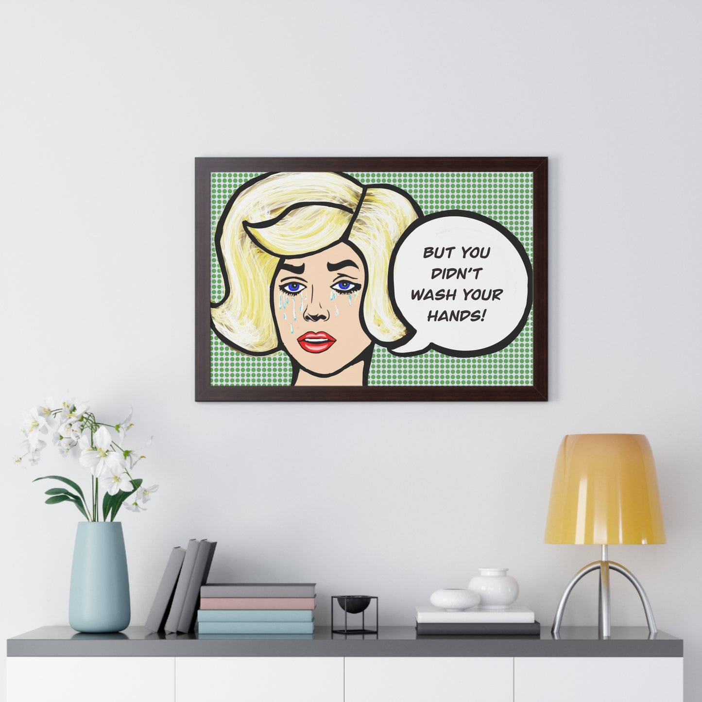Pop Art Sassy Series Potty Humor Tattle Tale Woman Framed Horizontal Poster