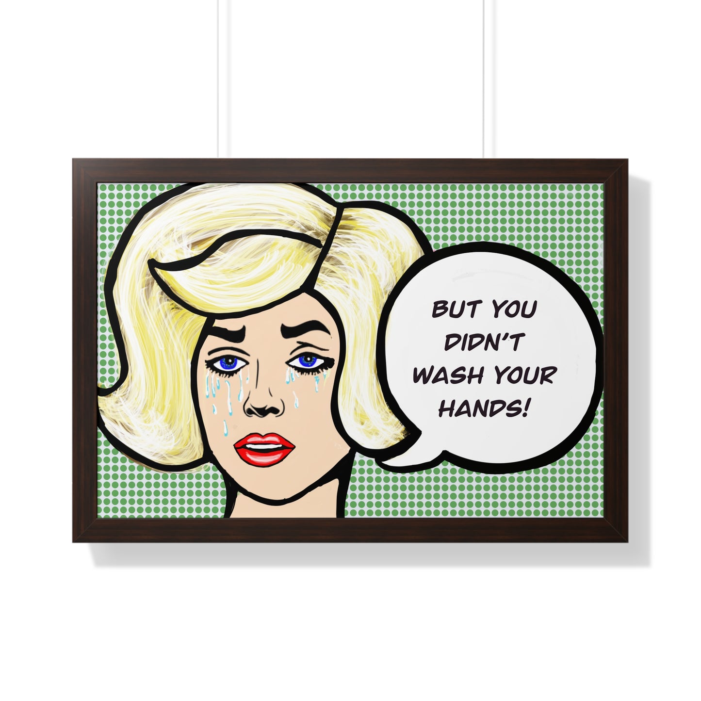 Pop Art Sassy Series Potty Humor Tattle Tale Woman Framed Horizontal Poster
