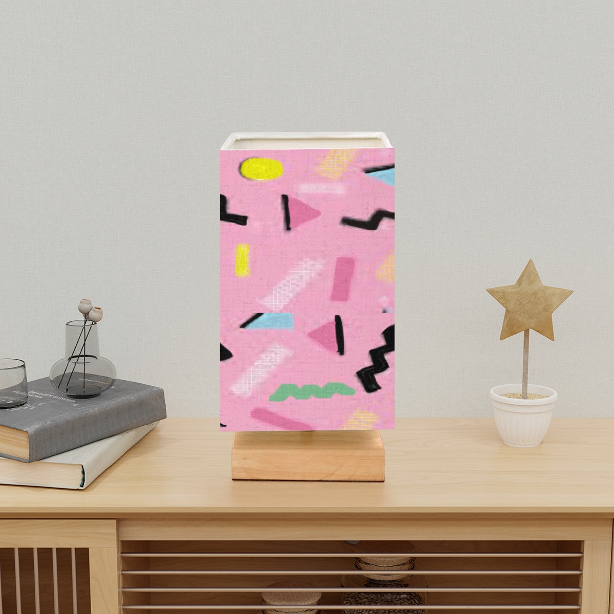Saturday Morning Cartoons Square Table Lamp