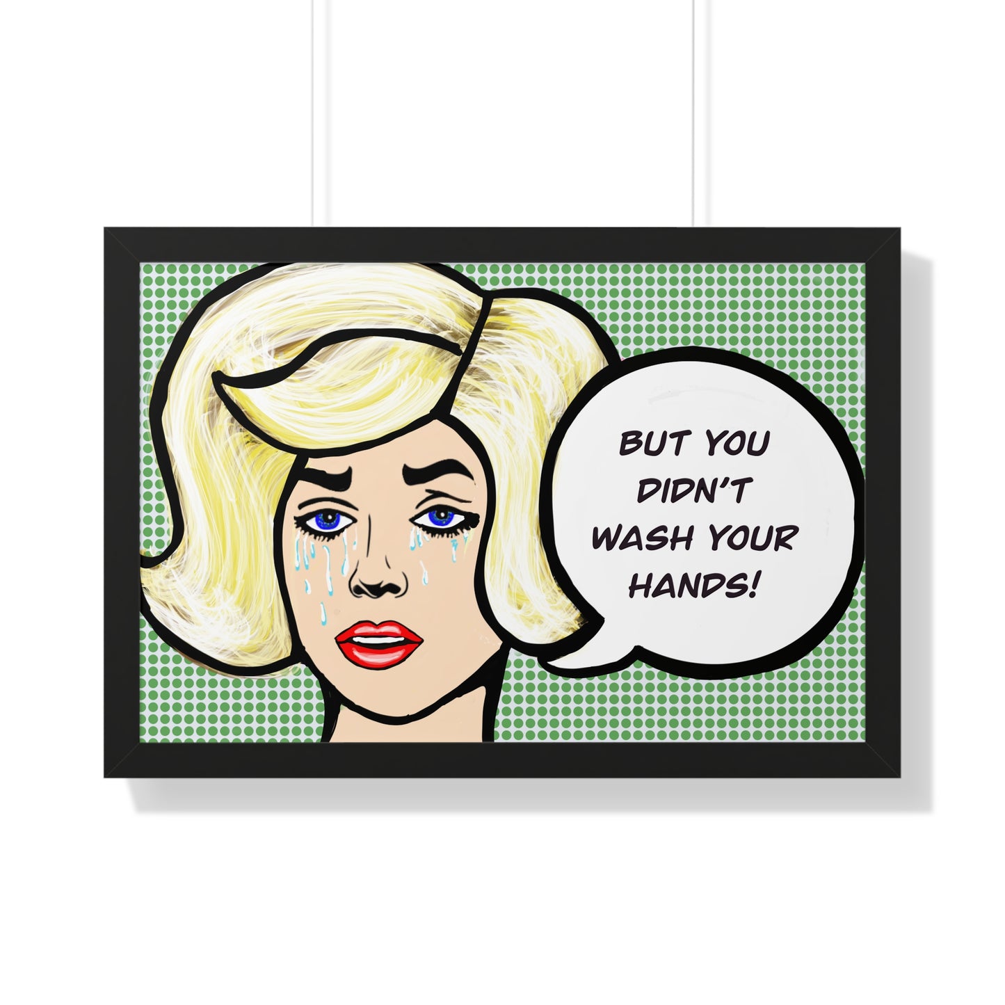 Pop Art Sassy Series Potty Humor Tattle Tale Woman Framed Horizontal Poster