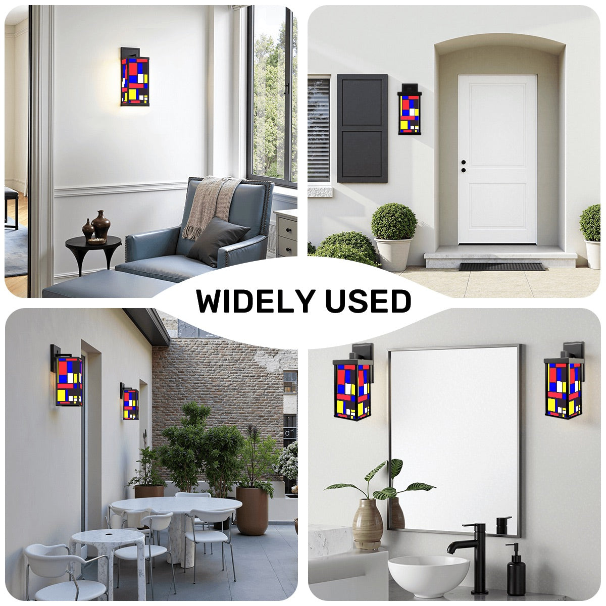 Color Block Patio Wall Light