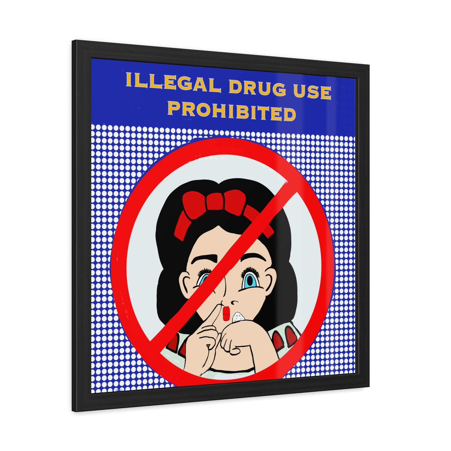 No Drugs In The Bathroom Please Potty Humor Framed Poster