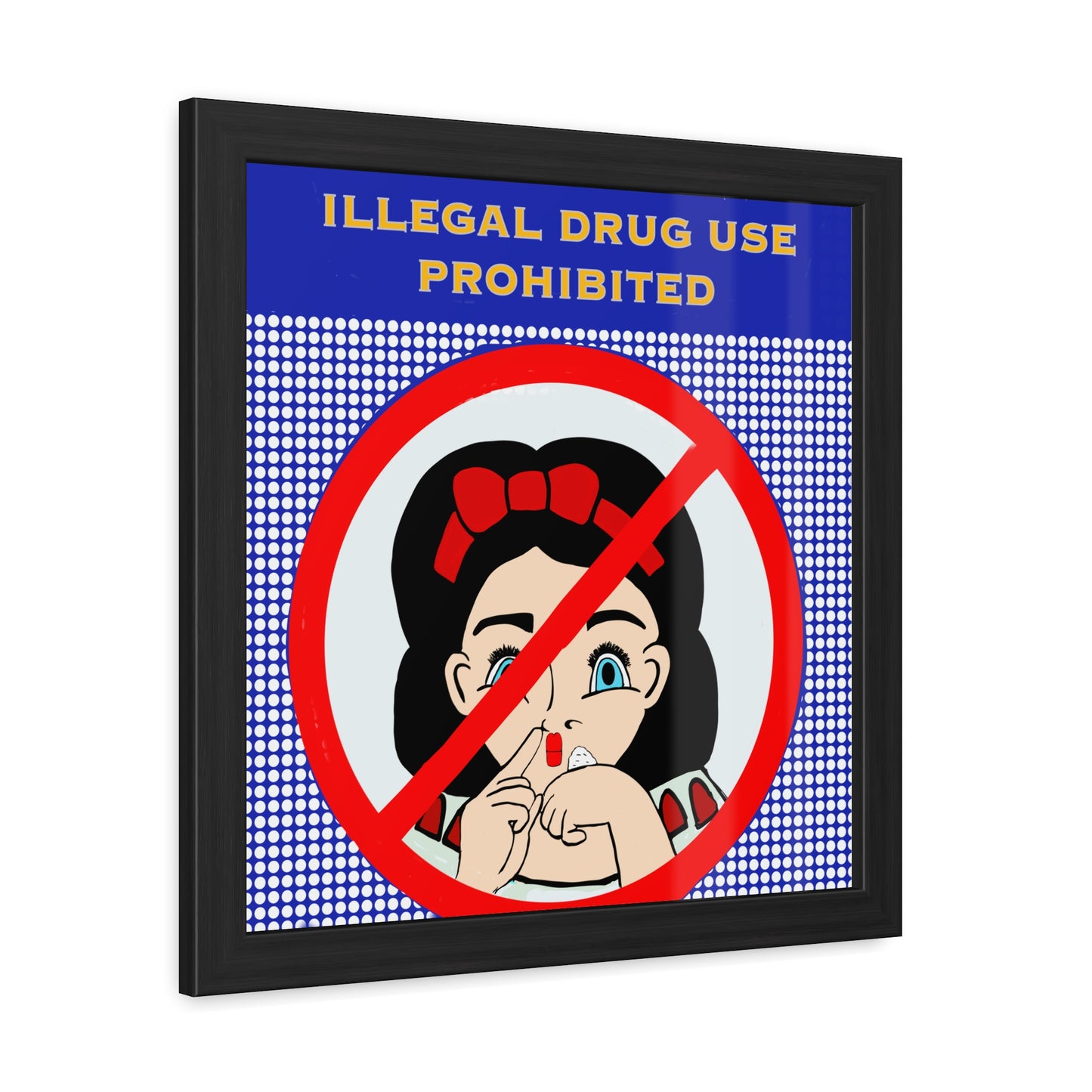 No Drugs In The Bathroom Please Potty Humor Framed Poster