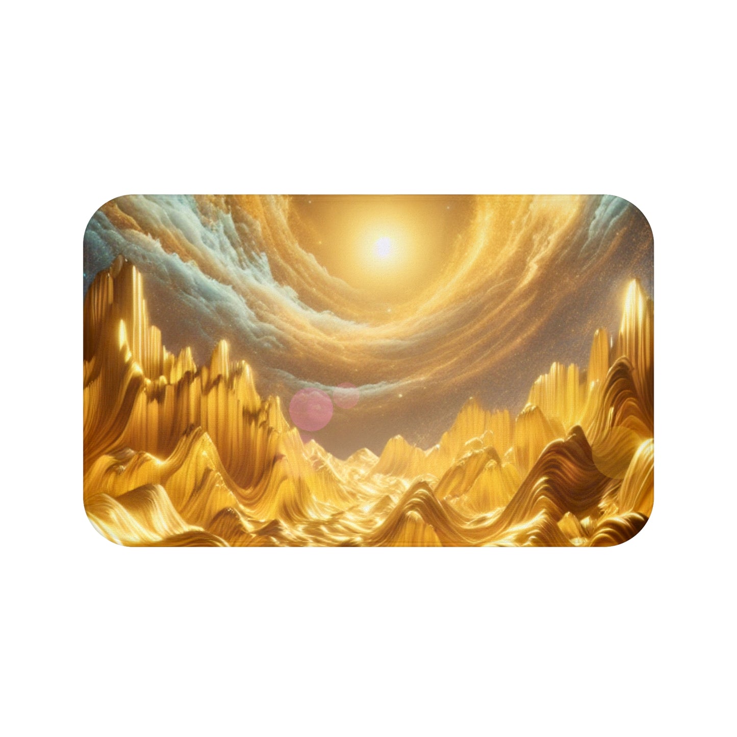 Waves of Gold Bath Mat